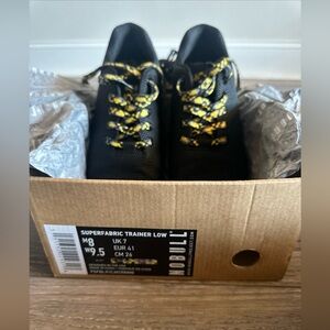 NOBULL Superfabric Trainer Low Black with Yellow Highlights